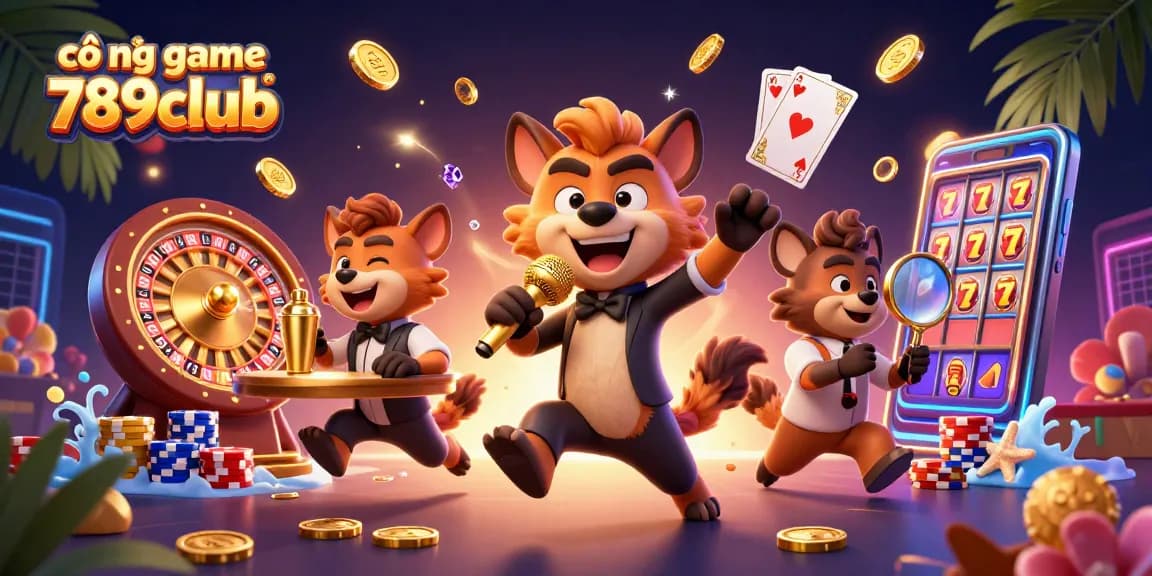 Experience the excitement of cổng game 789club with hyenas running a vibrant casino.