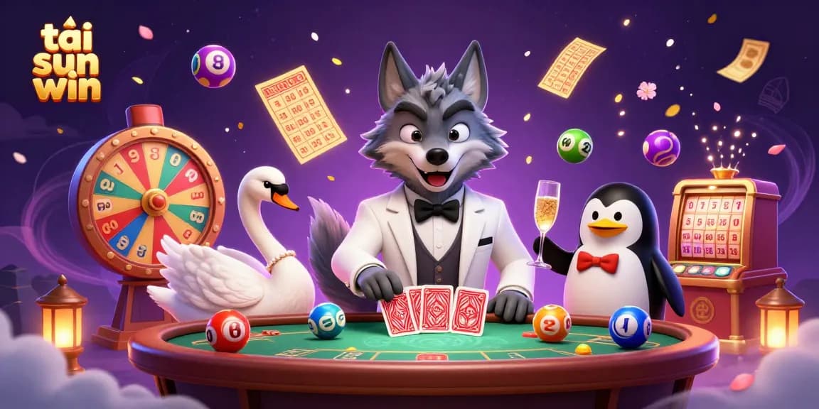 Experience the thrill of tải sun win with a vibrant casino scene featuring engaging characters and dynamic elements.