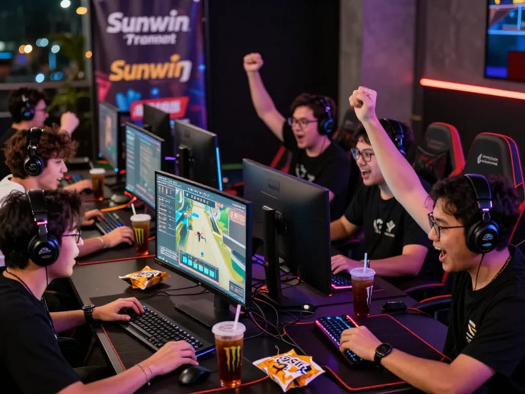 Exciting gaming experience at Sunwin showcasing players actively participating while tải sunwin for thrilling online games.