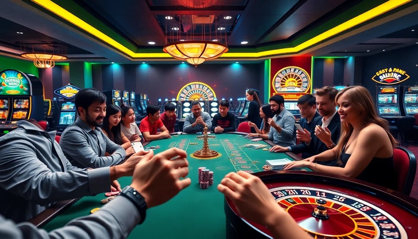 Players enjoying a thrilling casino experience at https://xin88ac.it.com/ showcasing exciting games and vibrant atmosphere.