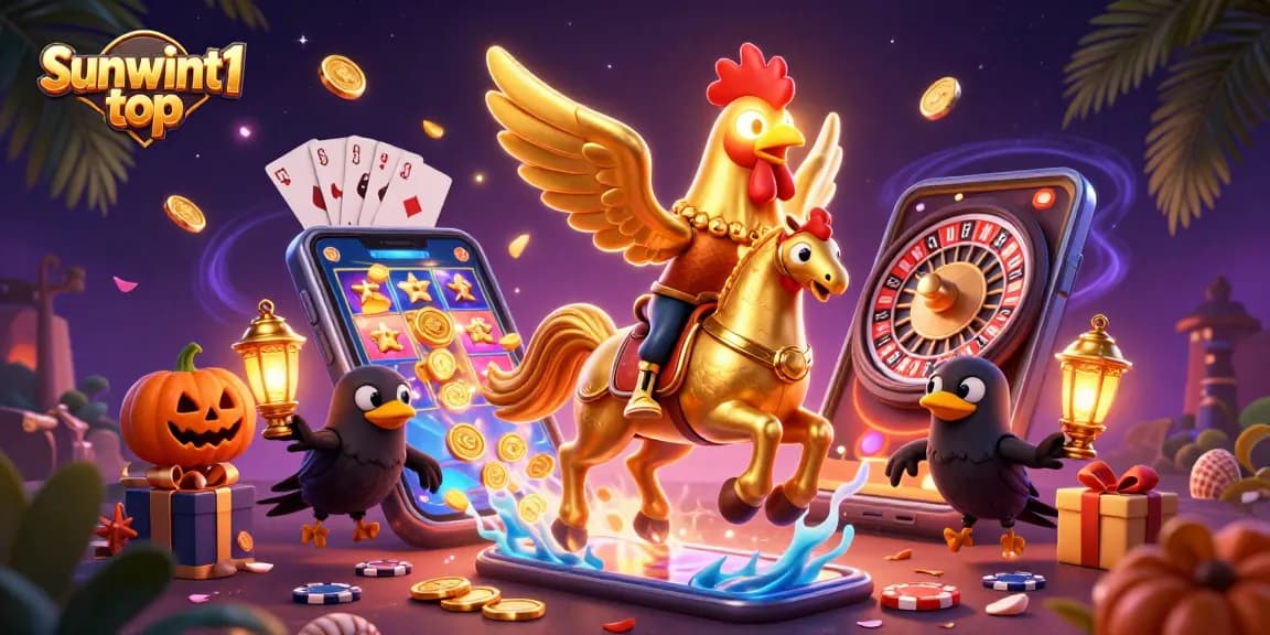 Experience thrilling gaming with sunwint1 top as fortune unfolds in a vibrant casino night.