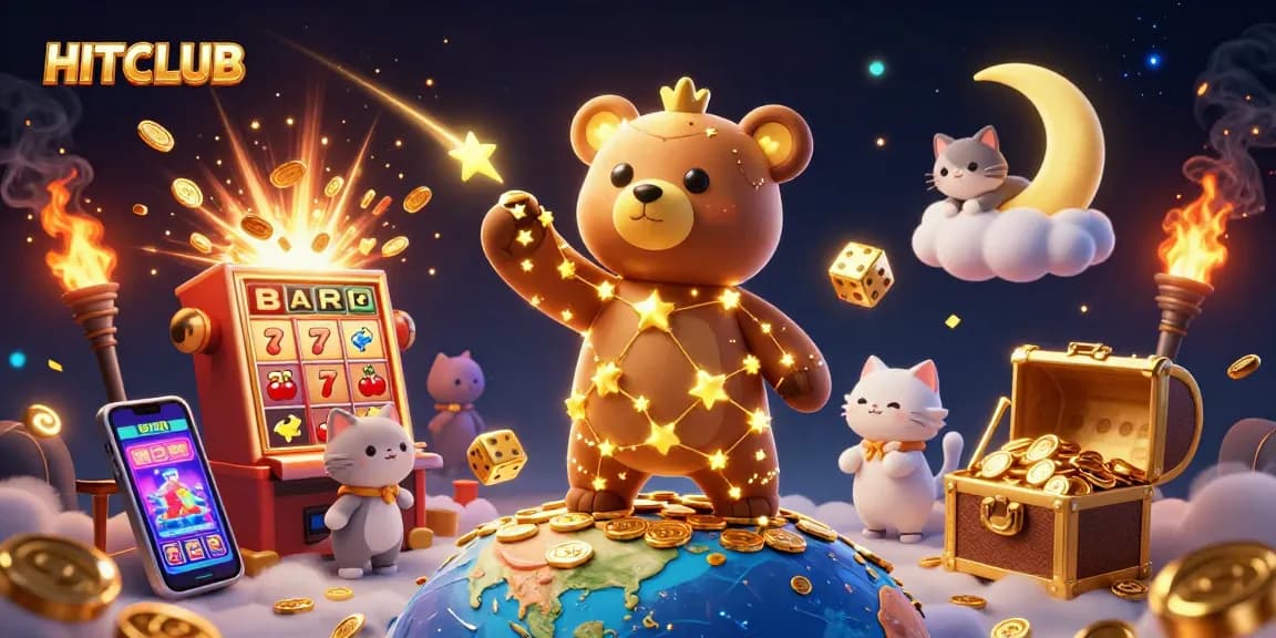 Experience thrilling gameplay at HITCLUB with a vibrant casino scene bursting with excitement and riches.
