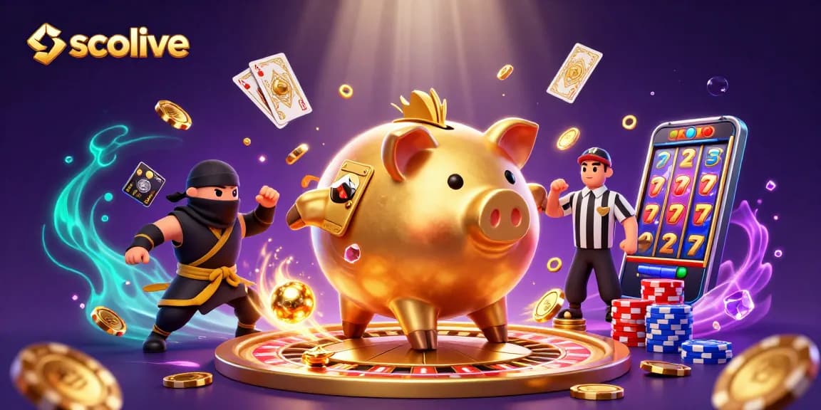 Socolive delivers live sports betting action with dynamic visuals in a vibrant 3D scene.