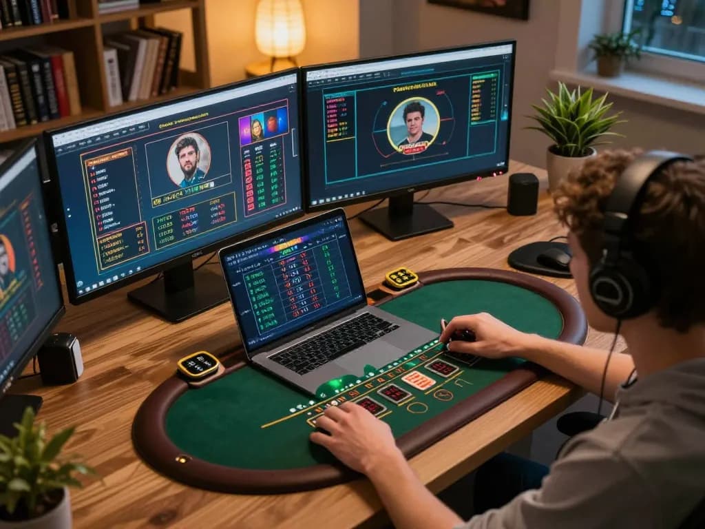 Liên minh ATQ players engaging in live dealer blackjack online from a cozy home setup.