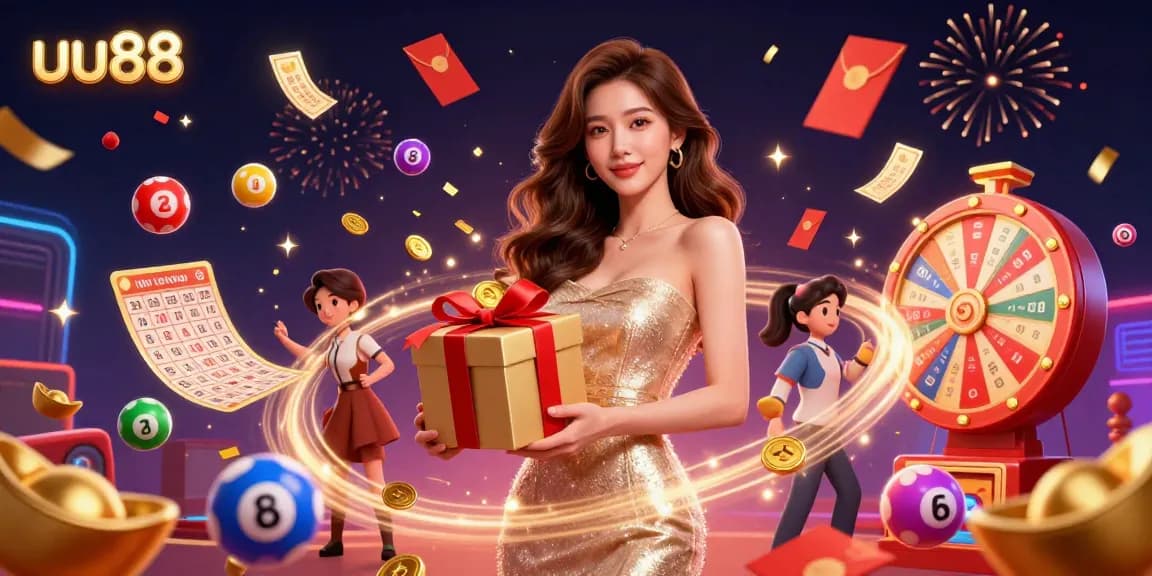 Experience the thrilling atmosphere of uu88 casino with vibrant games and festive elements.