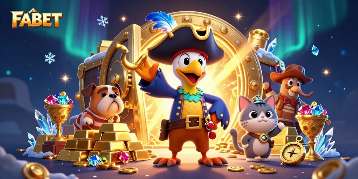 FABET brings you a thrilling treasure hunt alongside a pirate crew in a vibrant online casino world.