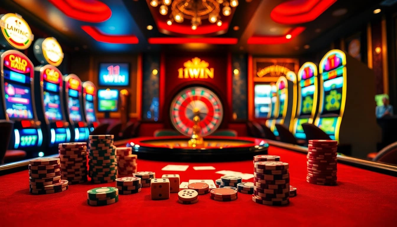 Experience the thrill of winning with 11WIN at a luxurious casino table.