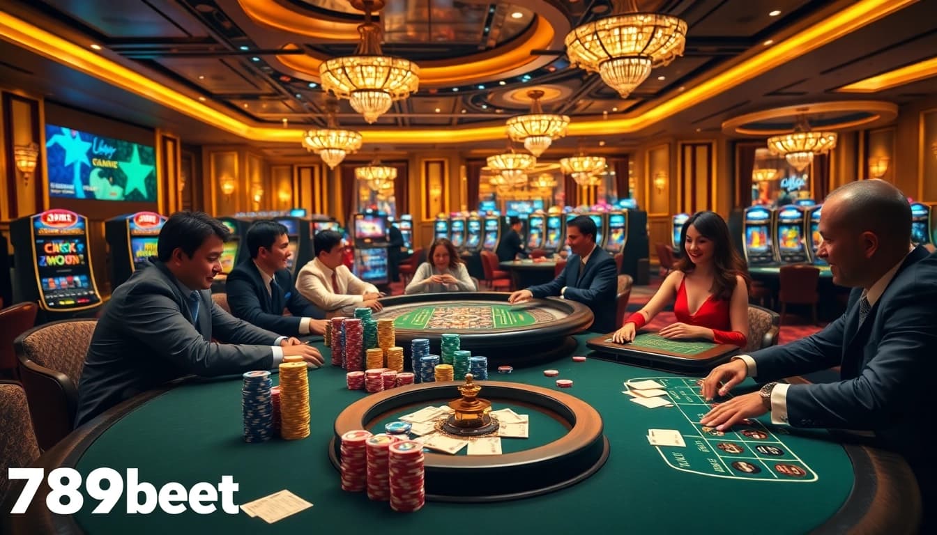 Experience the thrill of winning at 789bet's luxurious casino tables with engaging games and vibrant slots.