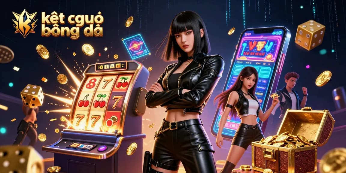 Experience kết quả bóng đá with thrilling visuals in this dynamic casino-themed illustration, showcasing a skilled Asian woman.