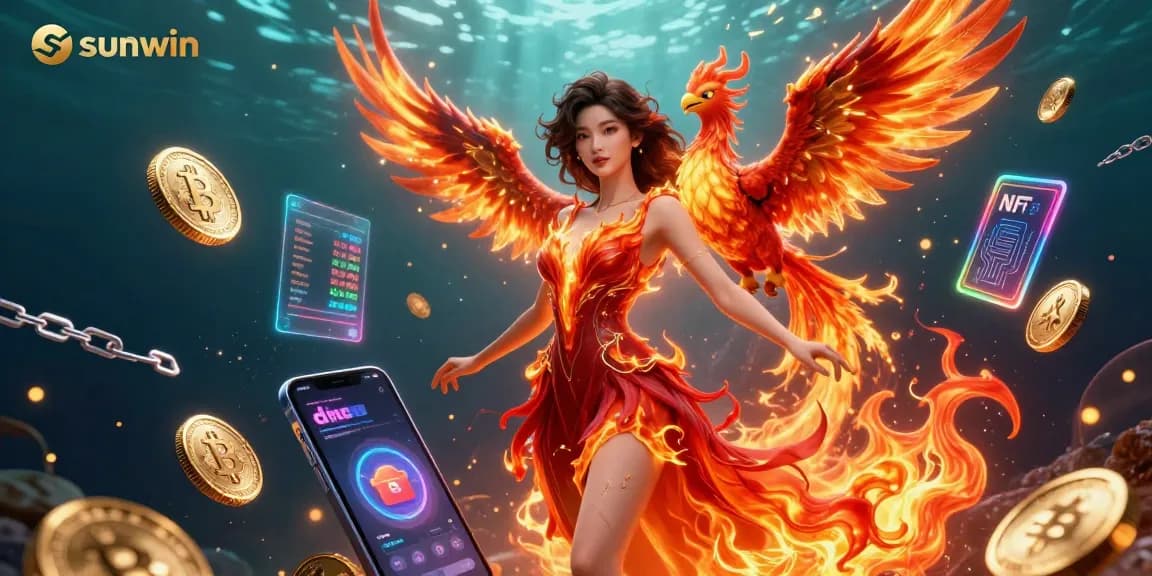Engage with sunwin's thrilling online casino experience, featuring vibrant characters and dynamic crypto elements.