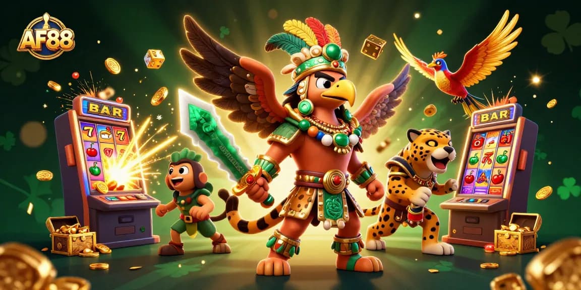 Experience thrilling casino action with AF88's rich 3D gaming scene, featuring dynamic characters and vibrant elements.