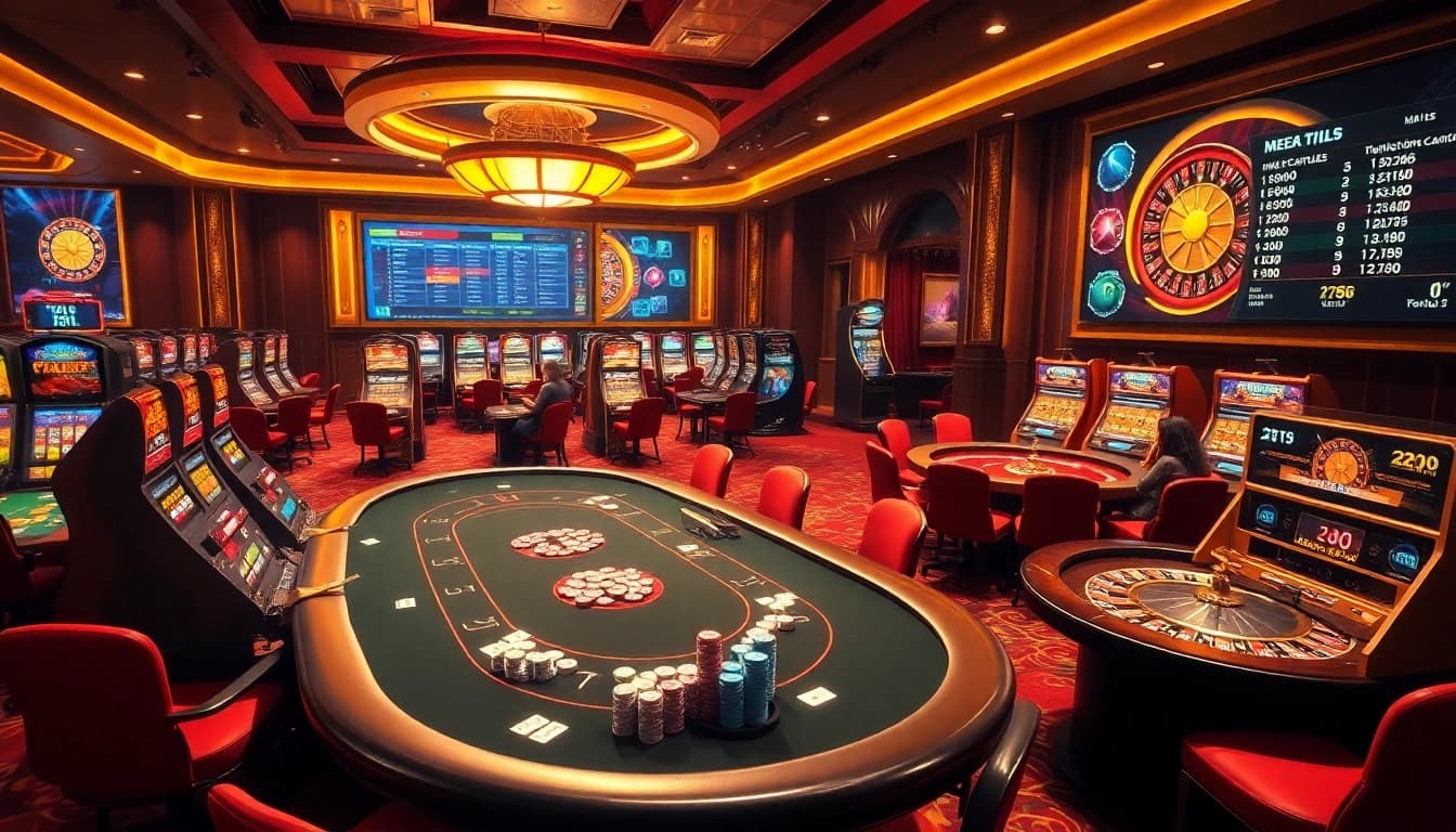 Experience thrilling gameplay at https://hm88.blue/ with vibrant casino tables and excited players.