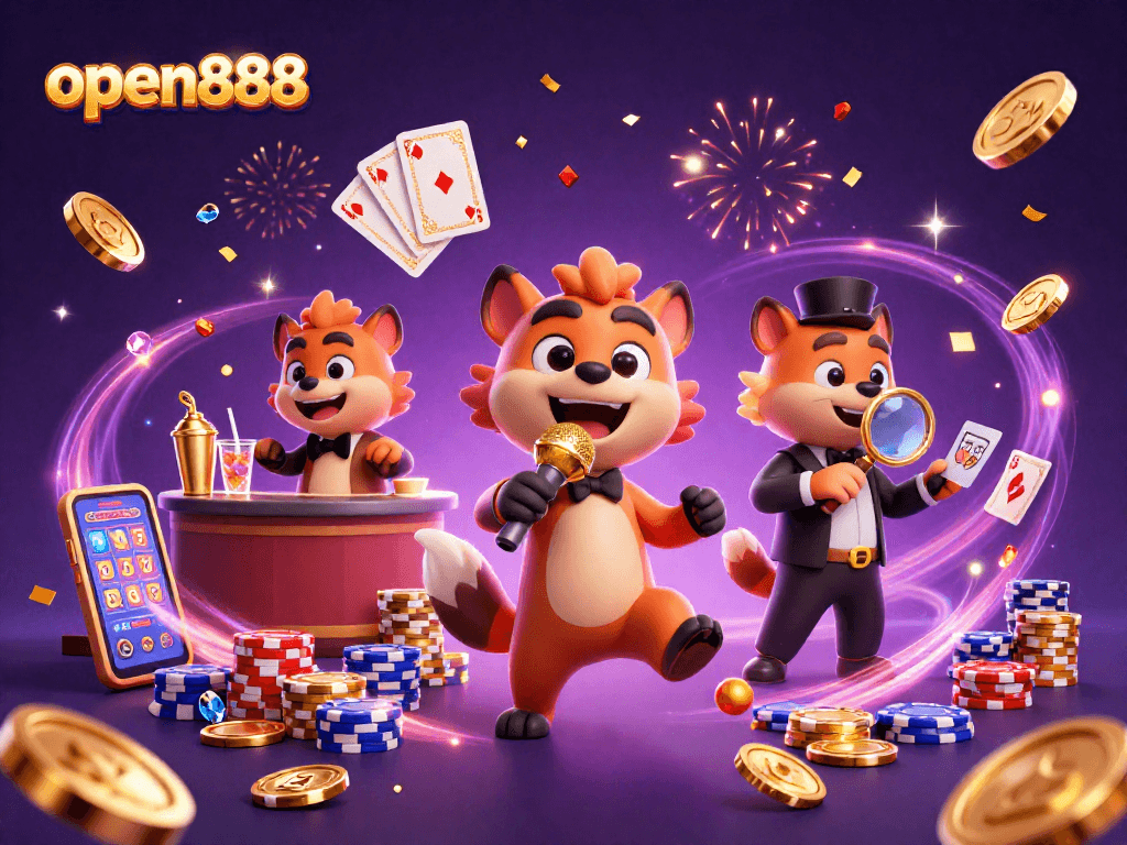 Play at open888 to enjoy vibrant casino entertainment with enthusiastic hyenas!