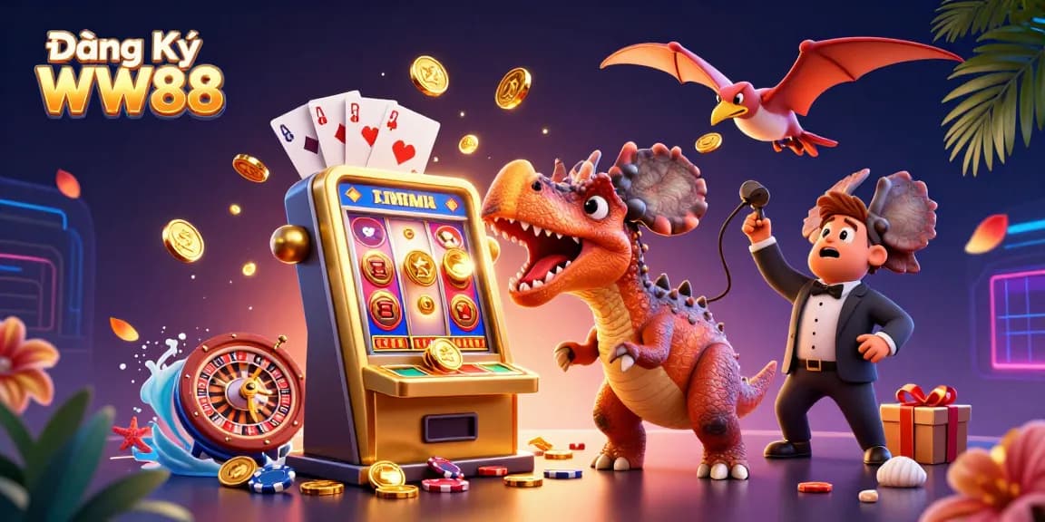 Spin and win at Đăng Ký WW88 with vibrant casino characters collecting gold coins!
