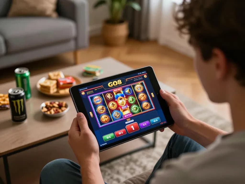 Engaging online gameplay at GO8 with vibrant slot games showcasing strategic decision-making and focused entertainment.