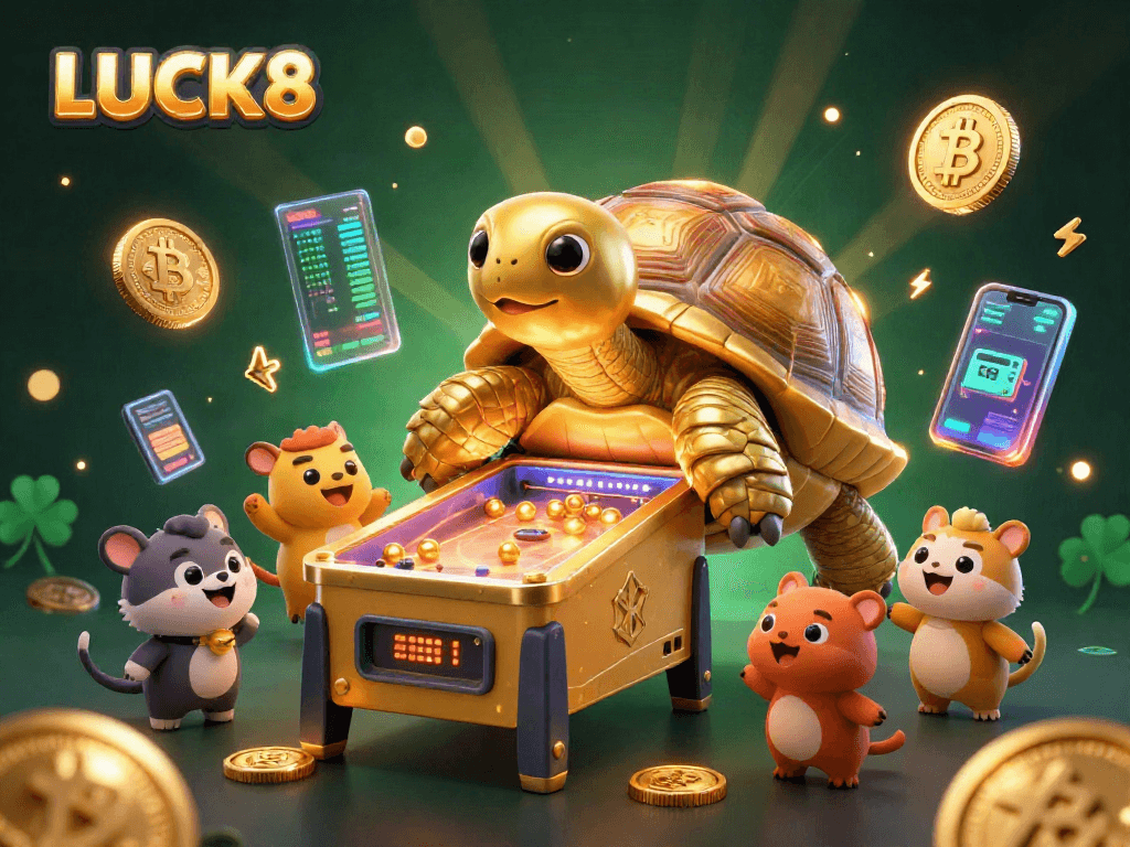 LUCK8 chơi game với rùa vàng khổng lồ và tiền điện tử hấp dẫn.