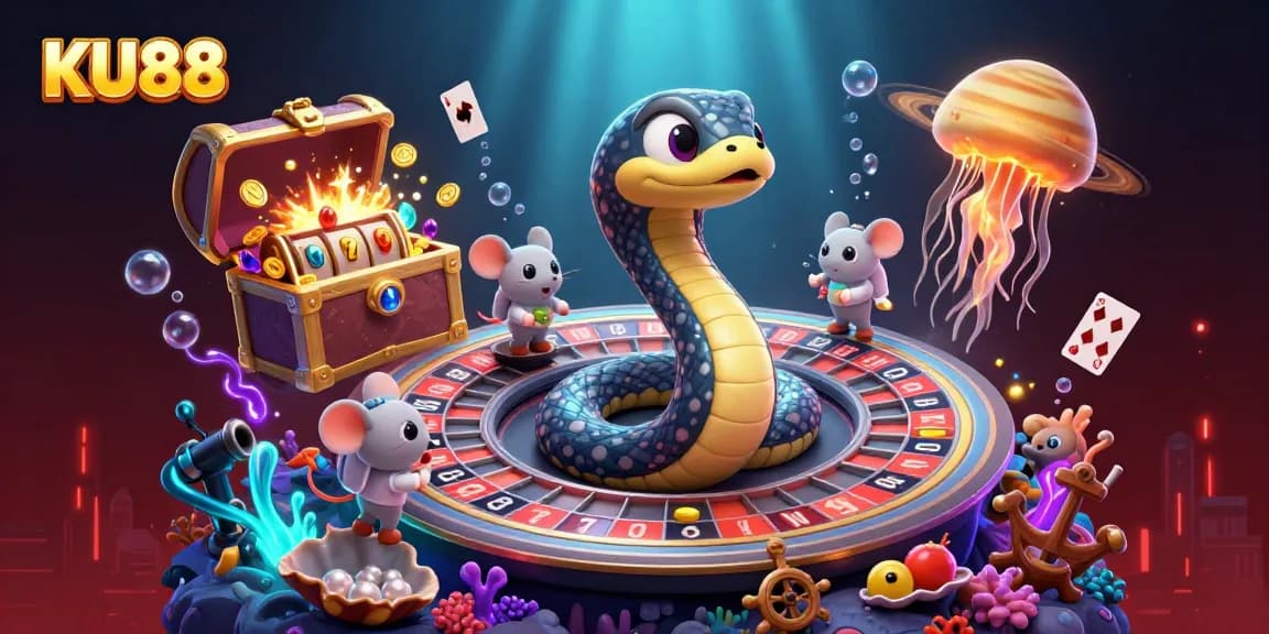 Join the excitement with KU88 as astronaut mice bet on the cosmic roulette wheel!