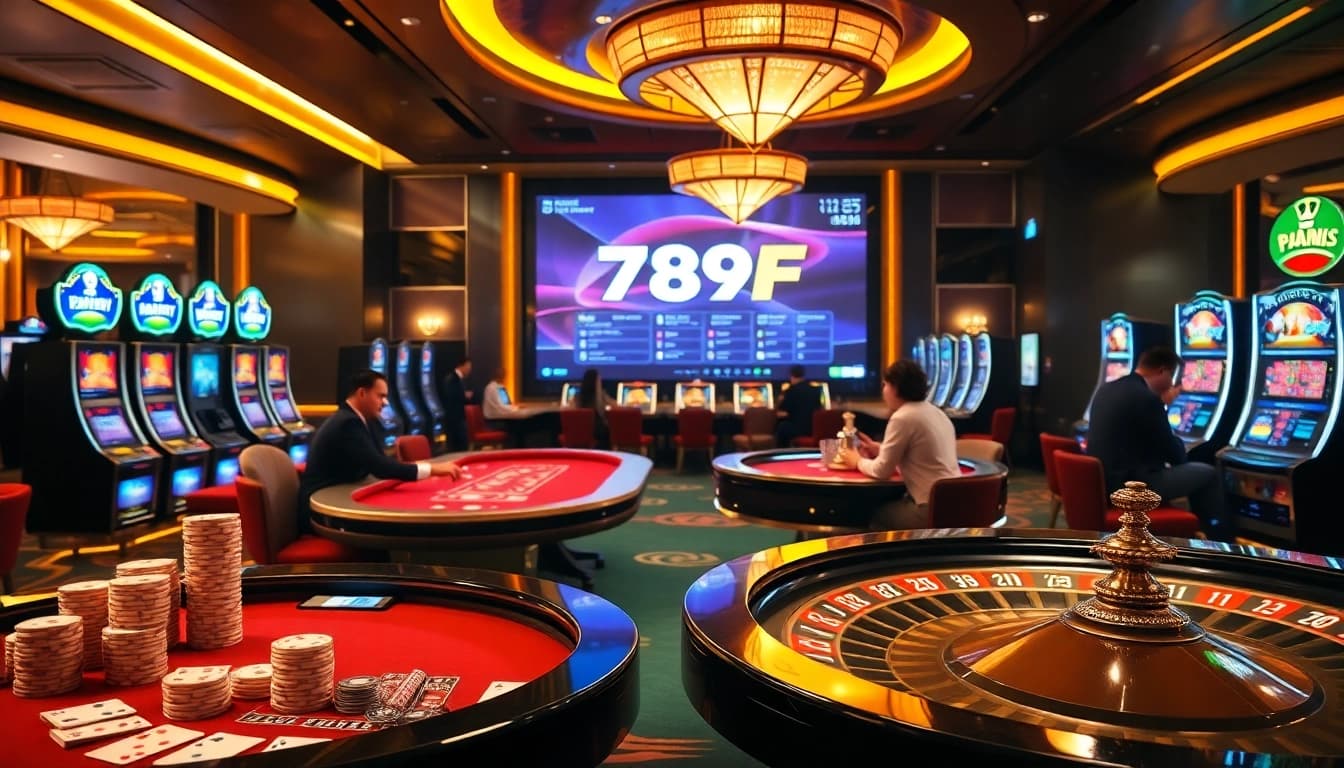 Engaged players enjoying exhilarating games at 789F's modern casino interface.