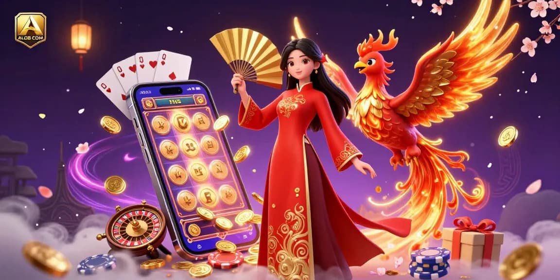 Experience exciting gameplay at ALO8 COM with stunning slot visuals, golden coins, and immersive cherry blossoms.