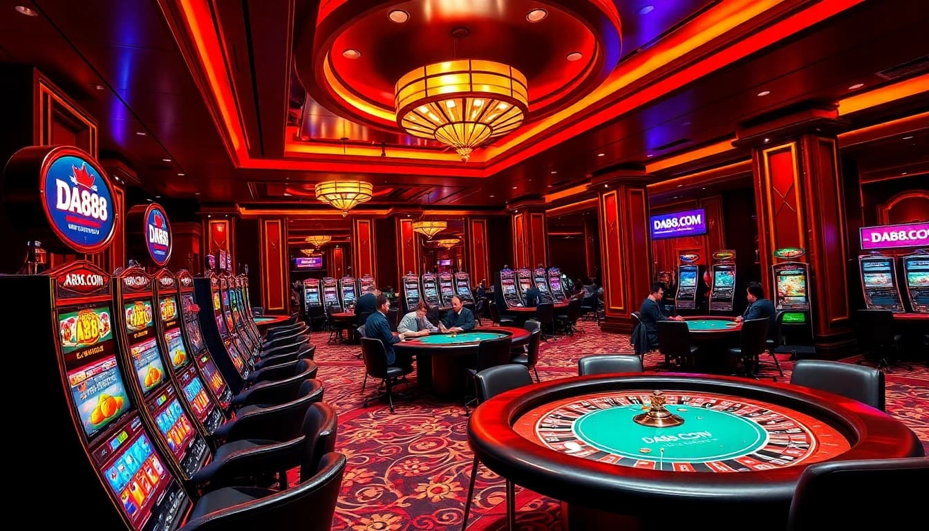 Experience the luxury of DA88.COM casino with dynamic gaming scenes filled with excitement.