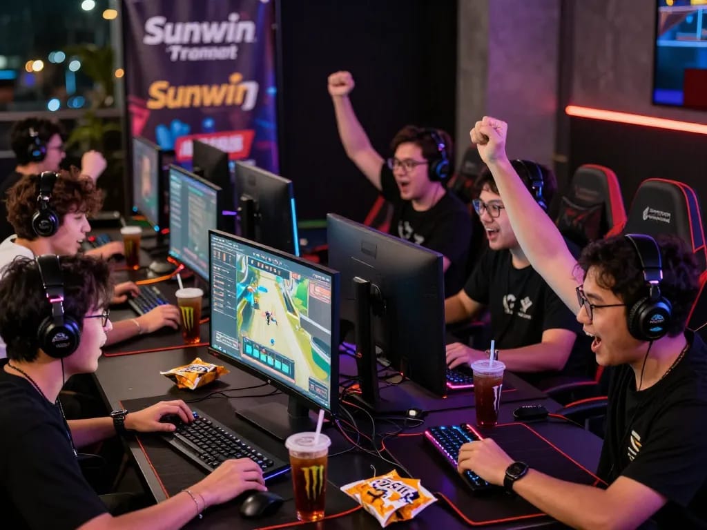 Exciting gaming experience at Sunwin showcasing players actively participating while tải sunwin for thrilling online games.
