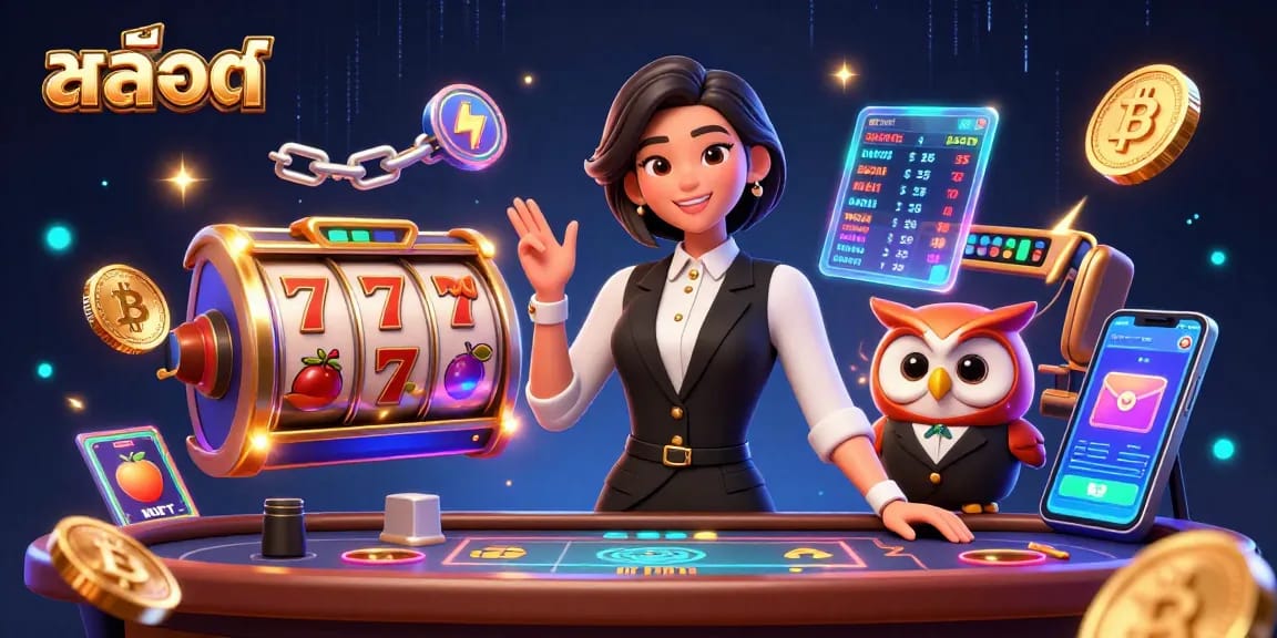 Experience exciting สล็อต gameplay with vibrant characters and casino elements in an engaging scene.