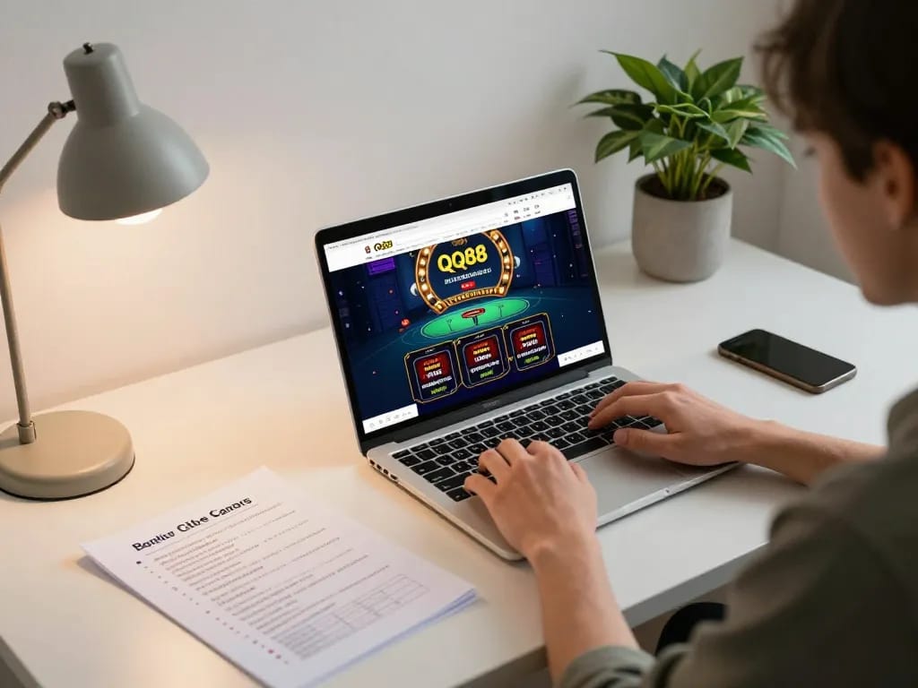 Experience online gaming with QQ88 on a cozy setup, enhancing strategy and entertainment