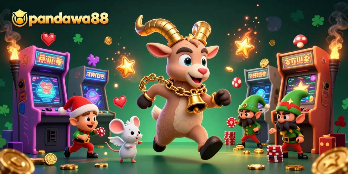 Experience thrilling wins at pandawa88 with a lively casino scene featuring vibrant game machines.