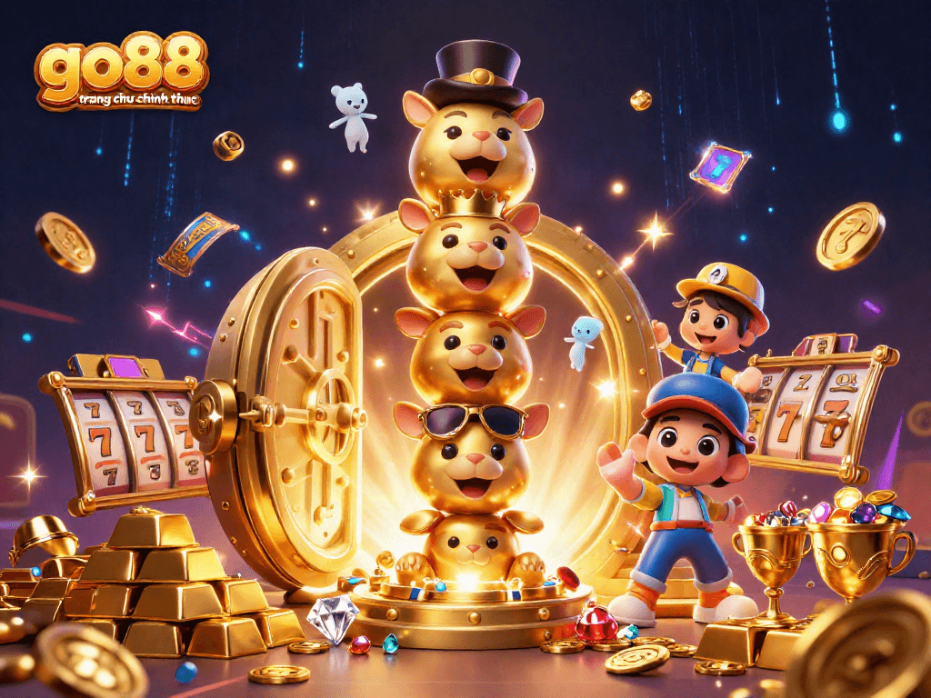 Experience wins and excitement with go88 trang chu chinh thuc in this stunning casino-themed illustration.