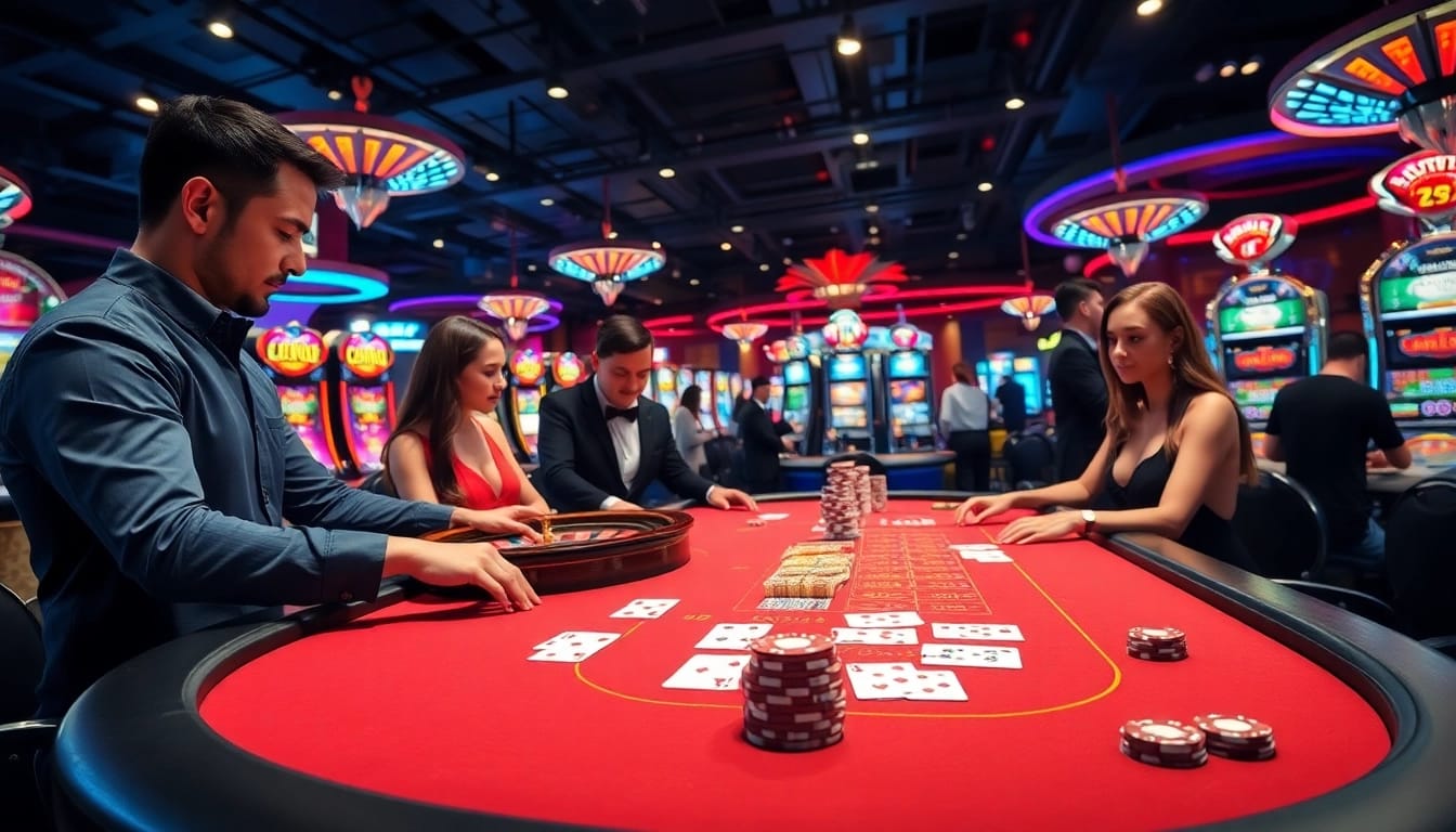 Experience the excitement of 789BET with professional dealers and vibrant gaming tables.