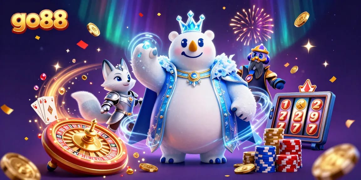 Experience the thrill with go88's vibrant gaming scene featuring cascading coins and a dynamic atmosphere.