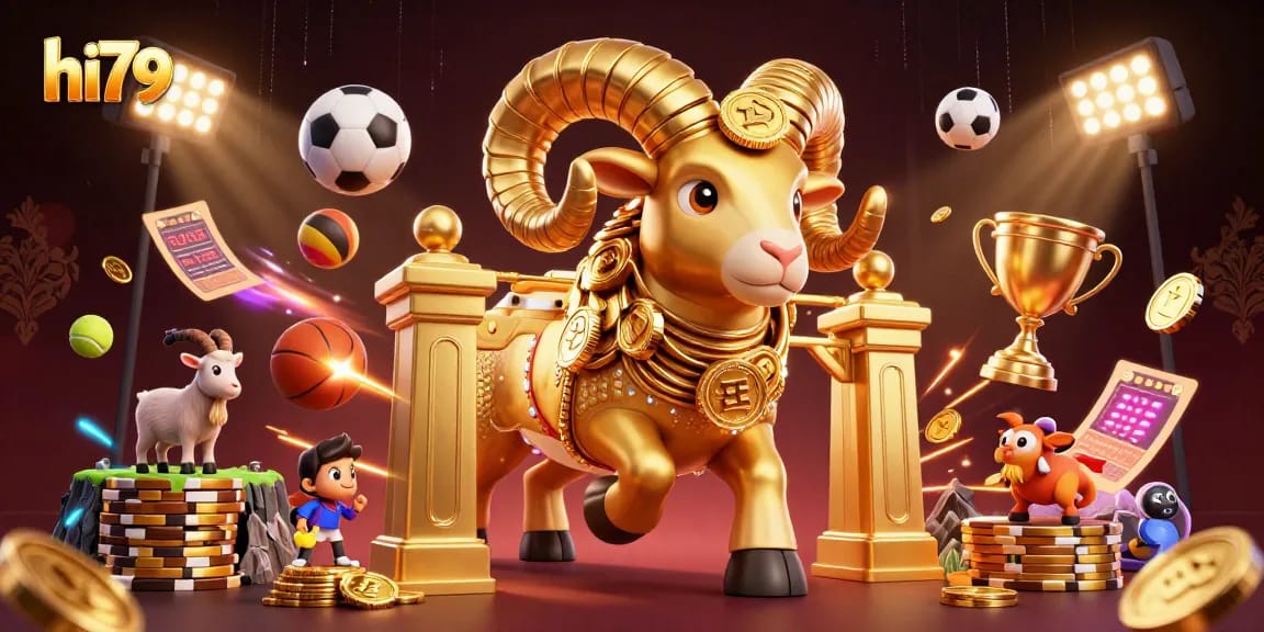 Experience thrilling gaming action with hi79 at the heart of a vibrant casino scene full of dynamic elements.