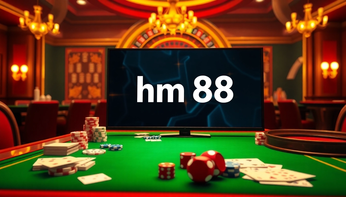 Experience the excitement of online gambling with hm 88 đăng nhập at a luxurious casino table.