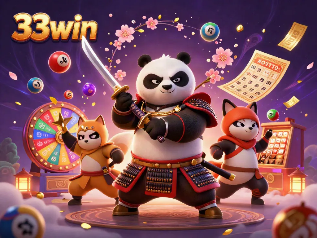 Engage with thrilling action at 33win, showcasing dynamic lottery games with vibrant elements.