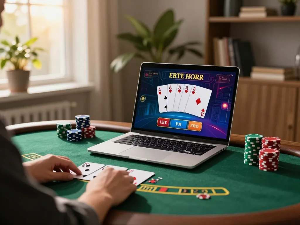 Experience the 789win link đăng nhập with live blackjack gameplay on a laptop.