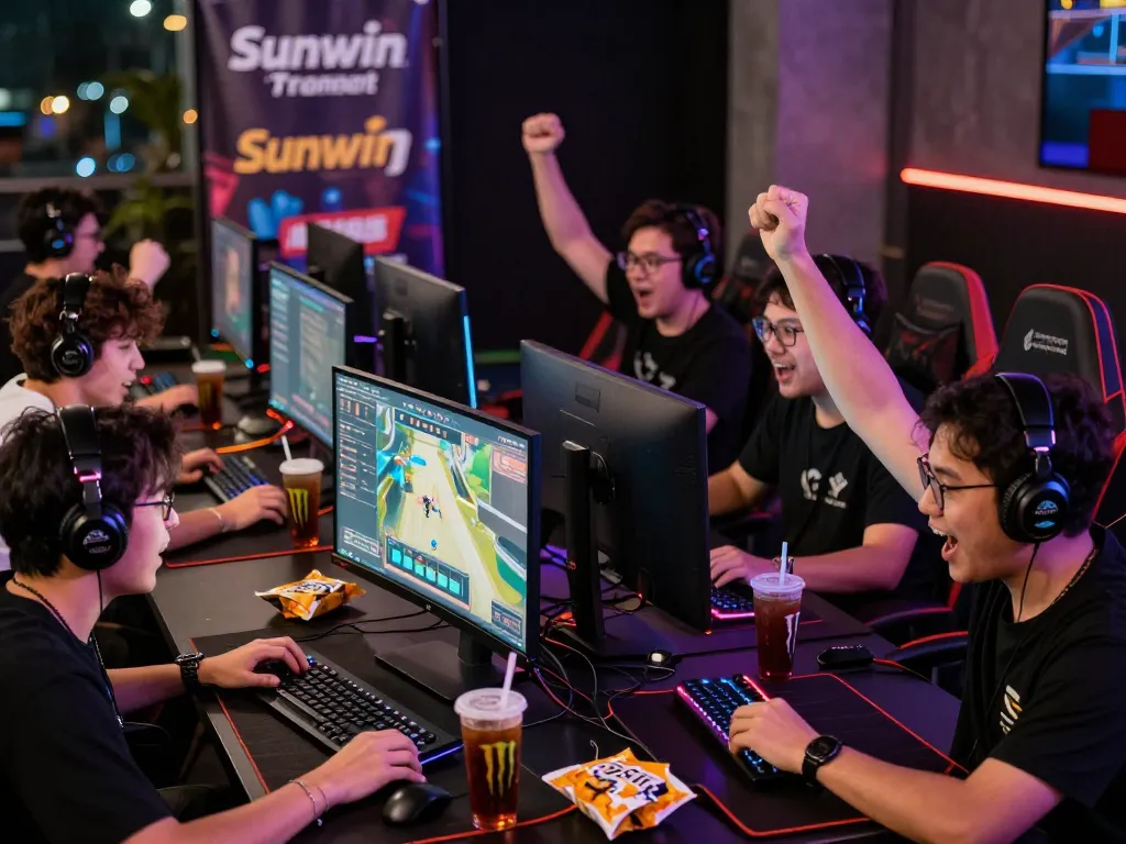 Exciting gaming experience at Sunwin showcasing players actively participating while tải sunwin for thrilling online games.