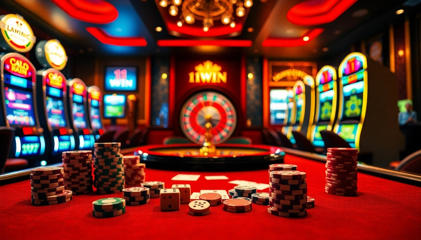 Experience the thrill of winning with 11WIN at a luxurious casino table.
