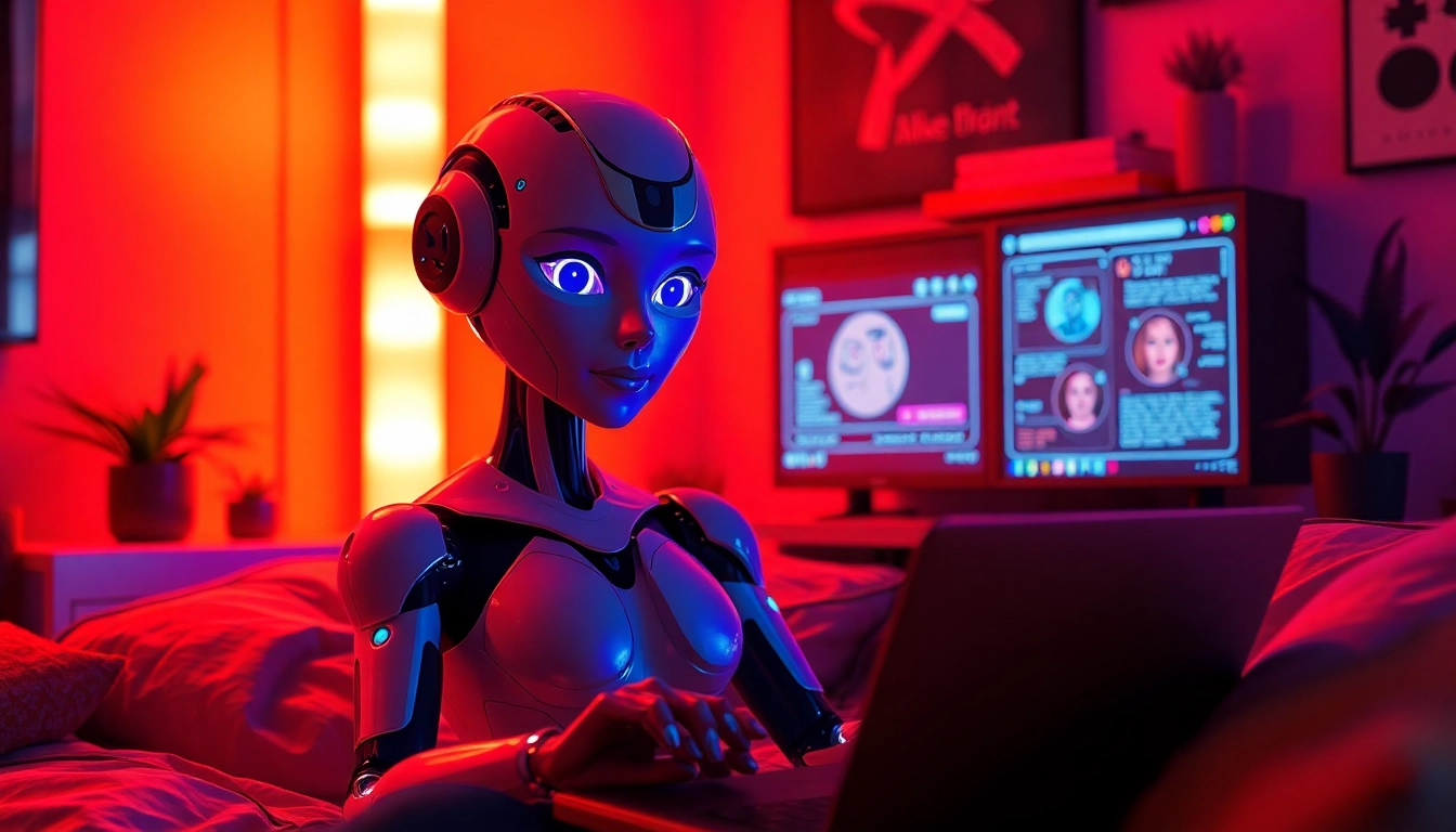 Engaging interaction with an AI NSFW chatbot, showcasing immersive emotional connection.