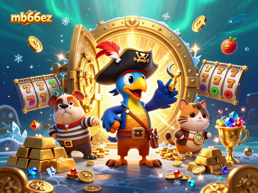 Engage in thrilling gaming at mb66ez with a vibrant scene filled with treasures and adventures.