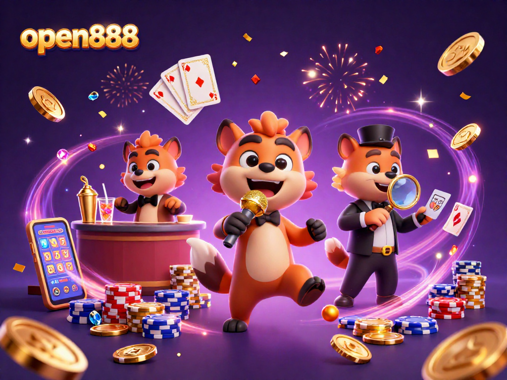 Play at open888 to enjoy vibrant casino entertainment with enthusiastic hyenas!