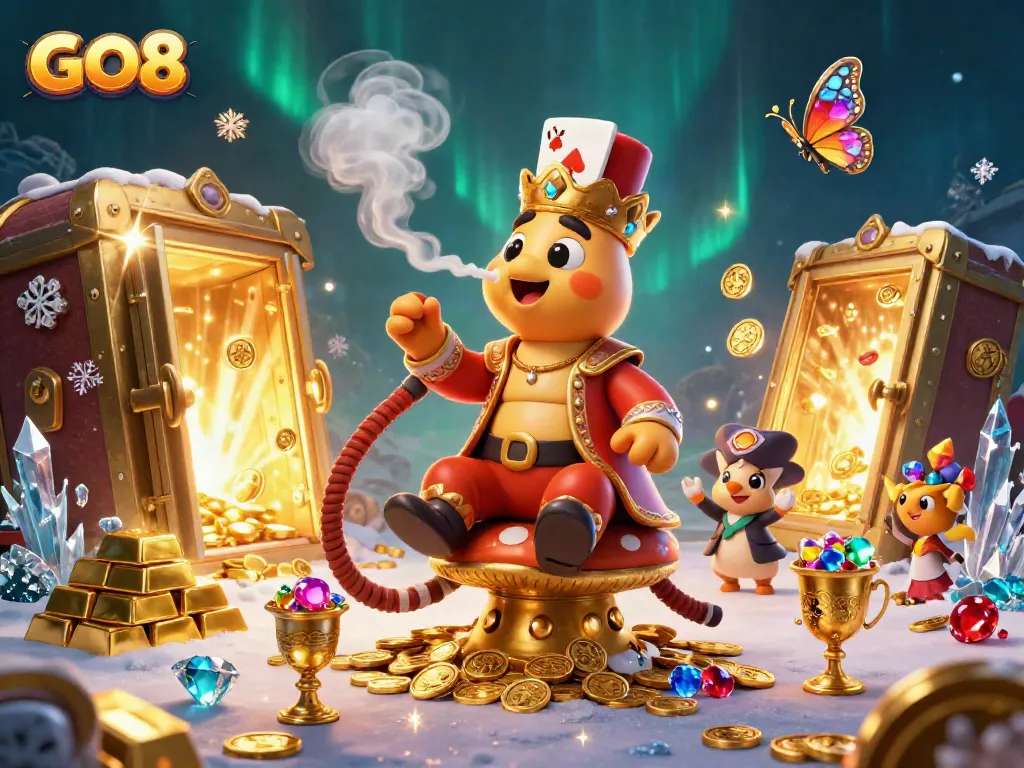 Engage in thrilling gameplay with GO8, featuring vibrant 3D elements and exciting casino themes.