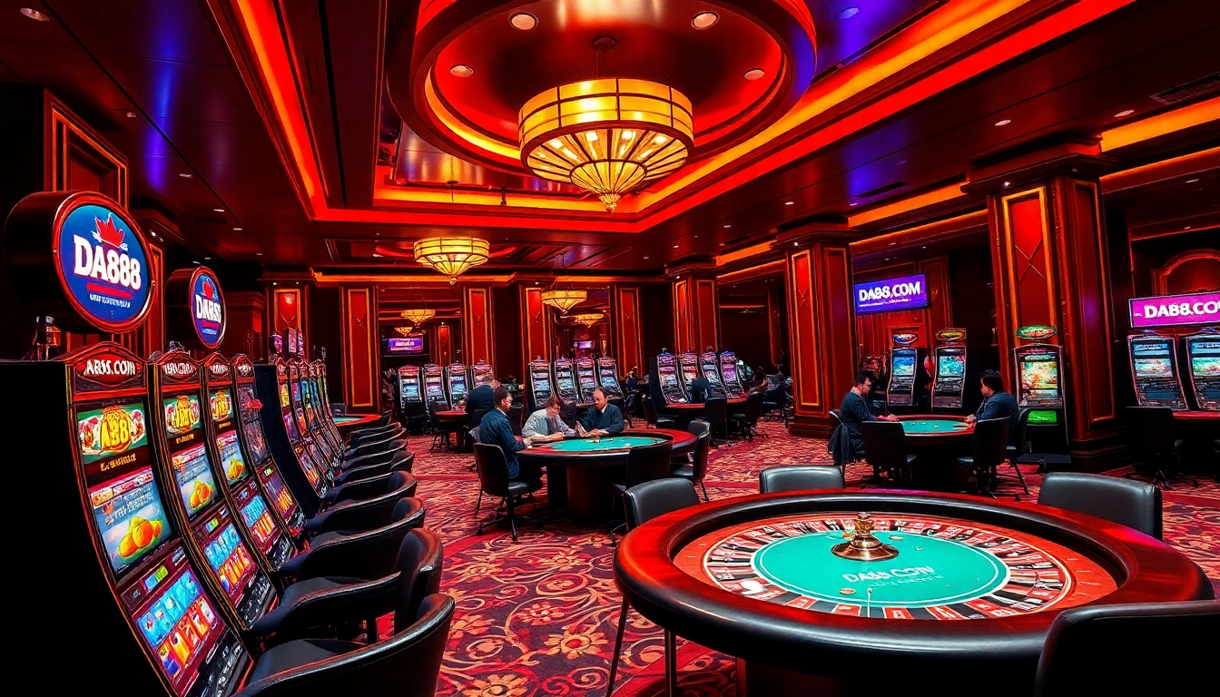 Experience the luxury of DA88.COM casino with dynamic gaming scenes filled with excitement.