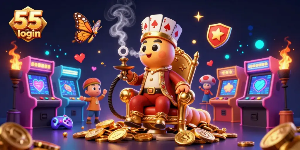 Experience the excitement of 55 club login with vibrant casino elements and interactive gaming features.