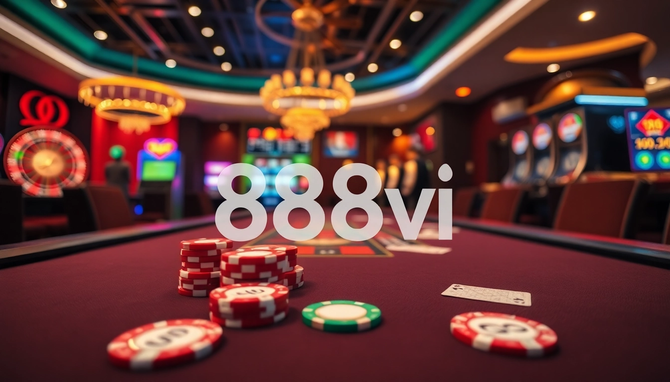 Experience the excitement at nhà cái 888vi with vibrant casino tables and engaging gameplay.