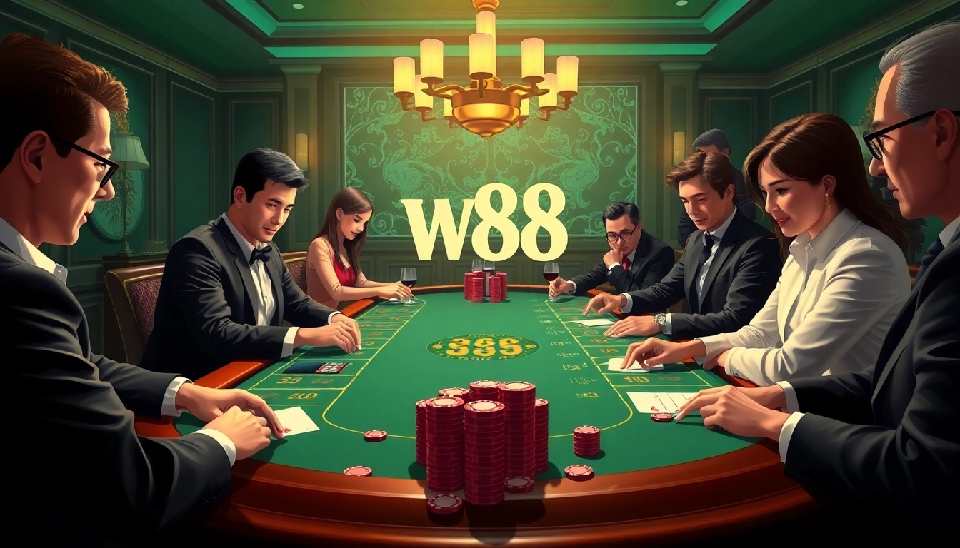 Experience high-stakes gaming at w88.nyc's elegant online casino, featuring baccarat and blackjack.