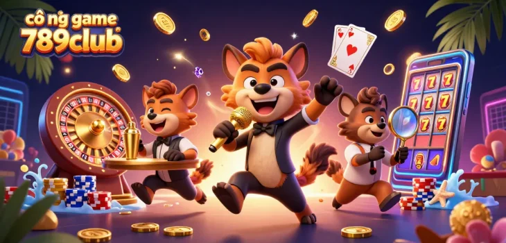 Experience the excitement of cổng game 789club with hyenas running a vibrant casino.