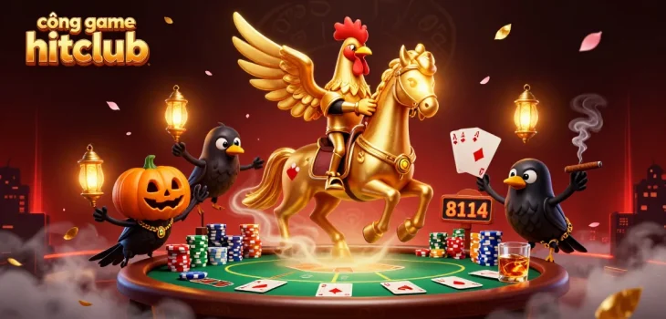 Experience exciting gameplay at cổng game hitclub with a vivid 3D casino scene featuring vibrant characters and dynamic atmosphere.